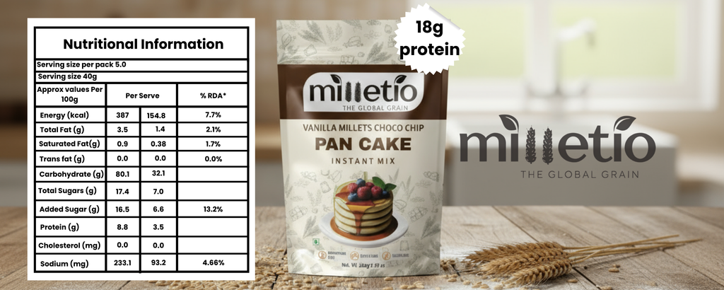 vanilla choco-chip pancake