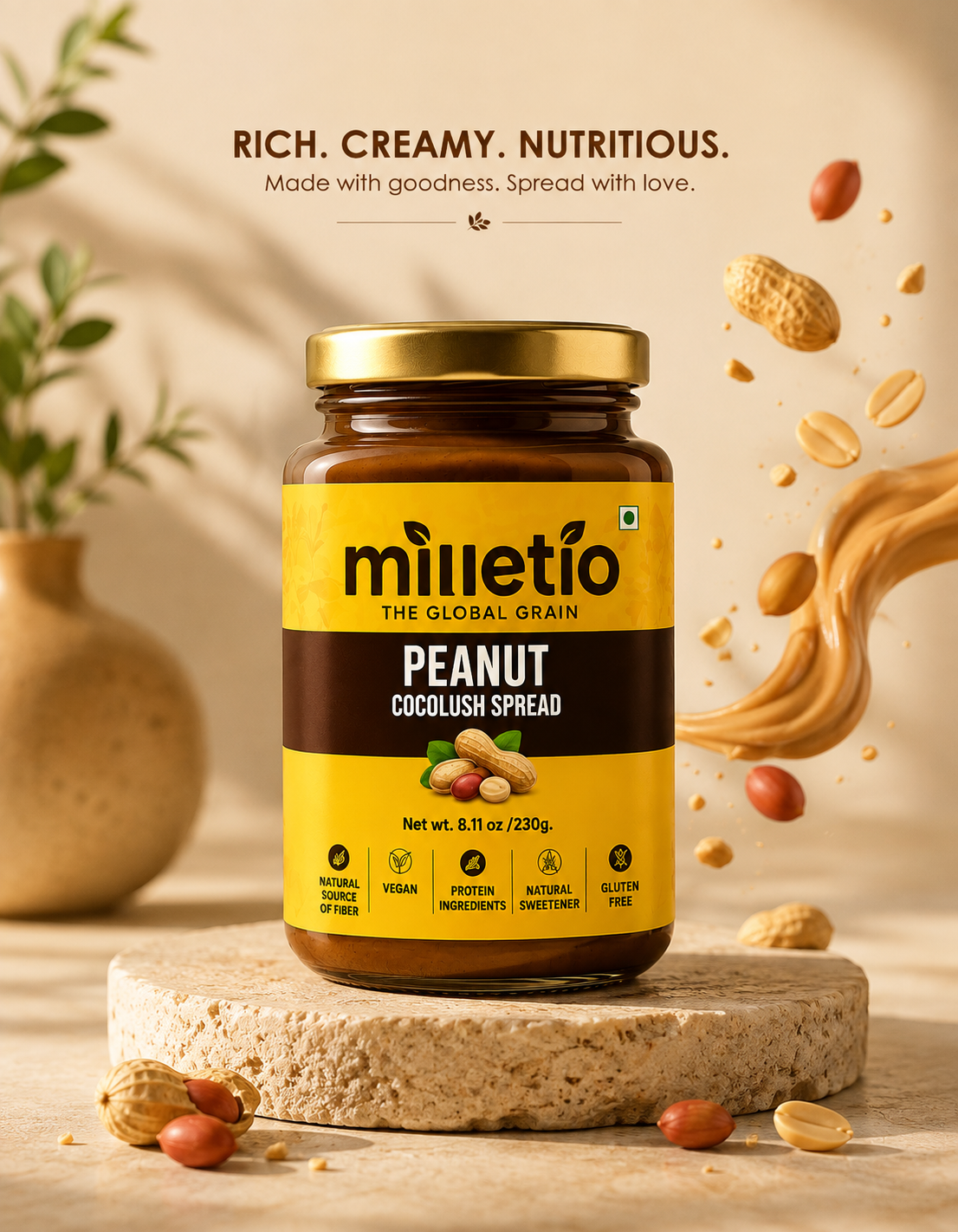 Milletio Peanut Cocolush Spread