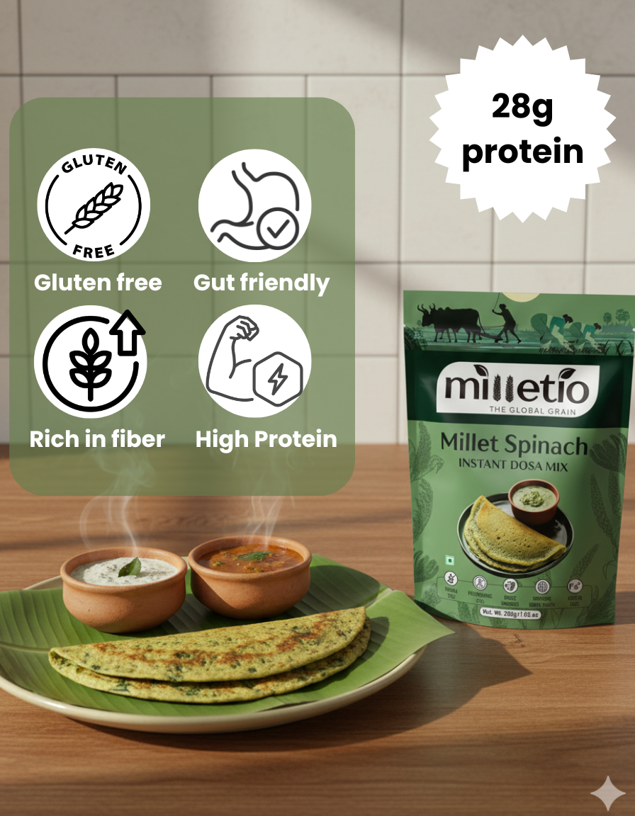 spinach millet instant dosa mix