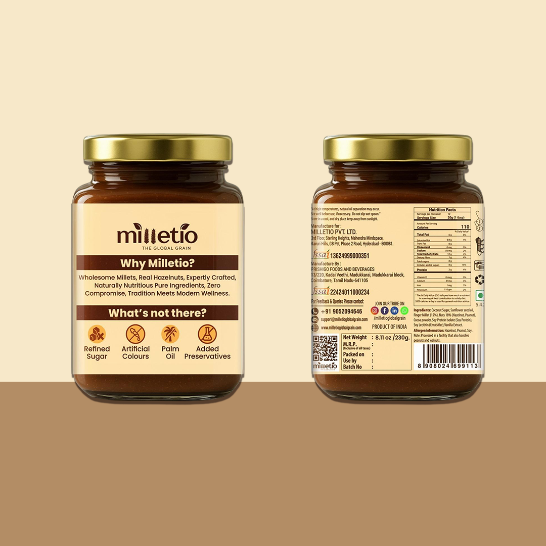 Milletio Hazelnut Cocolush Spread