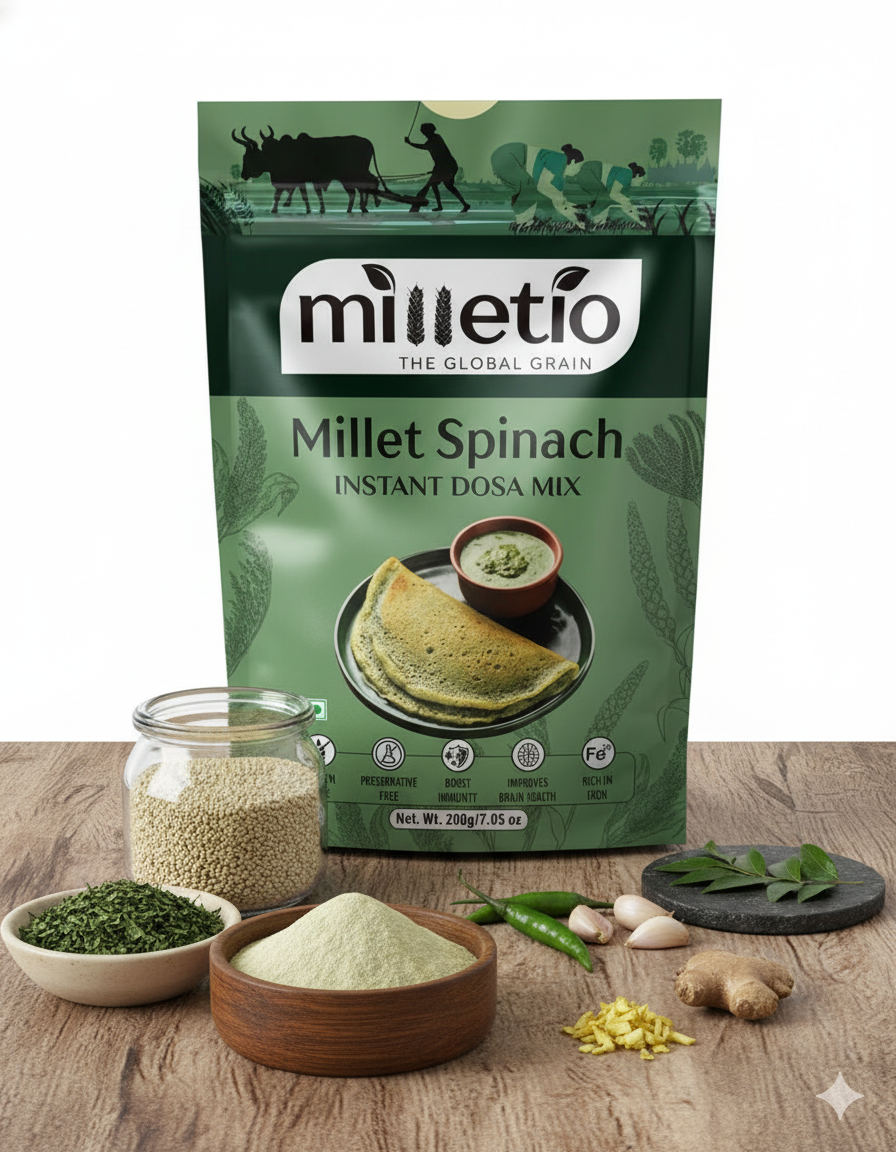 spinach millet instant dosa mix