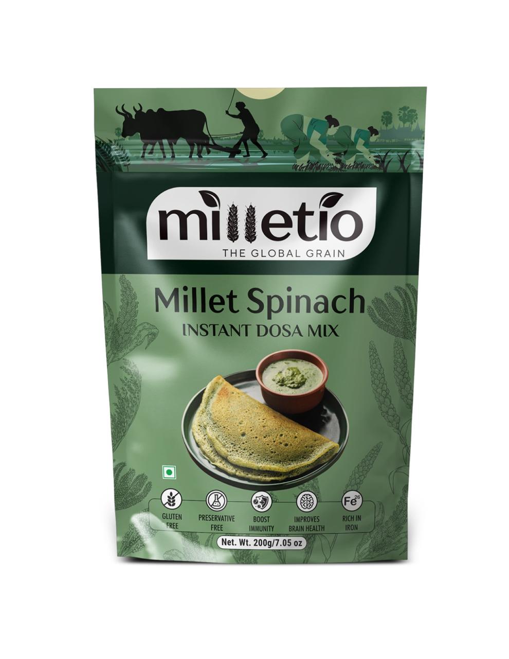 spinach millet instant dosa mix